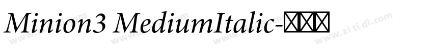 Minion3 MediumItalic字体转换